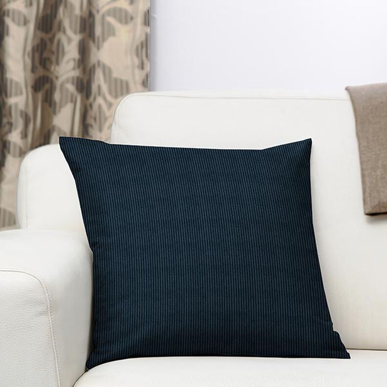 Polsterstof Fløjslook Fjord – natblå,  image number 7