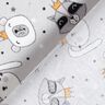 Bomuldspoplin Dyr med kroner – lysegrå,  thumbnail number 4