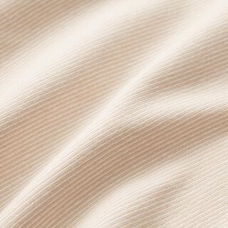 Ribvævet, rørformet stof smalle cirkler – beige/uldhvid, 