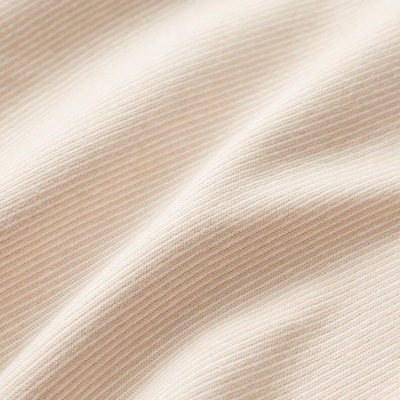 Ribvævet, rørformet stof smalle cirkler – beige/uldhvid,  image number 2