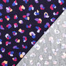 Babyfløjl farverige leopardpletter | Poppy Fabrics – marineblå,  thumbnail number 4