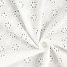 Bomuldsstof hulbroderi blomster – hvid,  thumbnail number 3