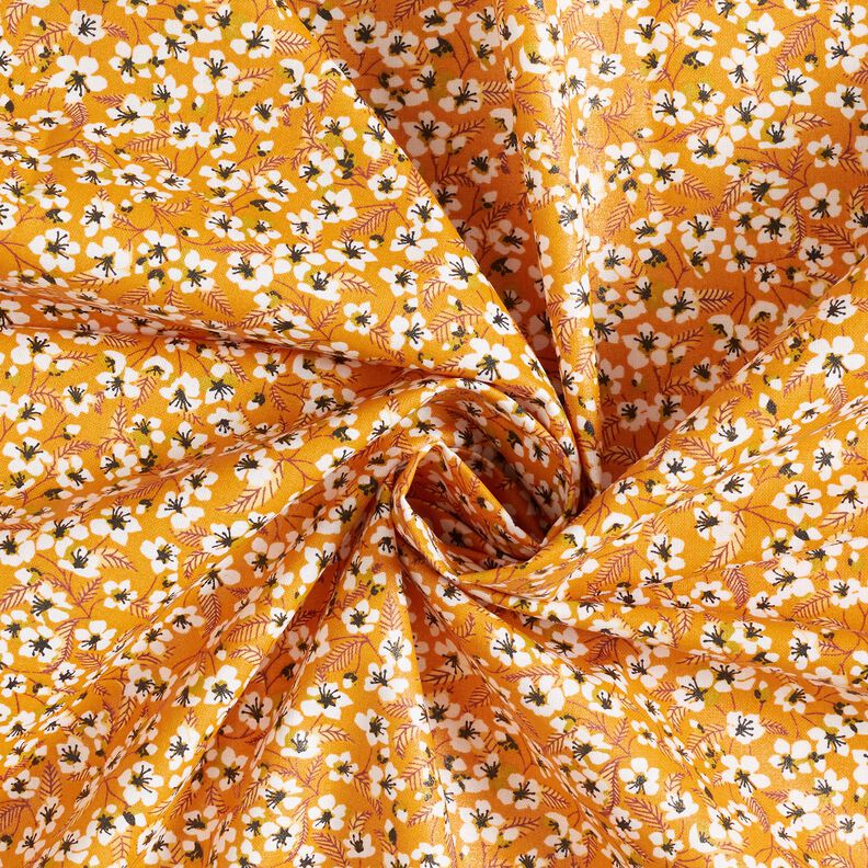 Imprægneret voksdug blomsterflor – karrygul/hvid,  image number 4