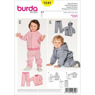 Babyjakke | Bluse | Bukser, Burda 9349 | 68 - 98, 