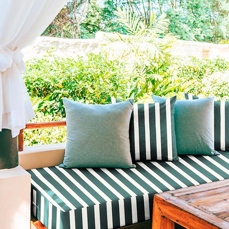 Outdoor stof Acrisol Listado – uldhvid/mørkegrøn,  image number 4