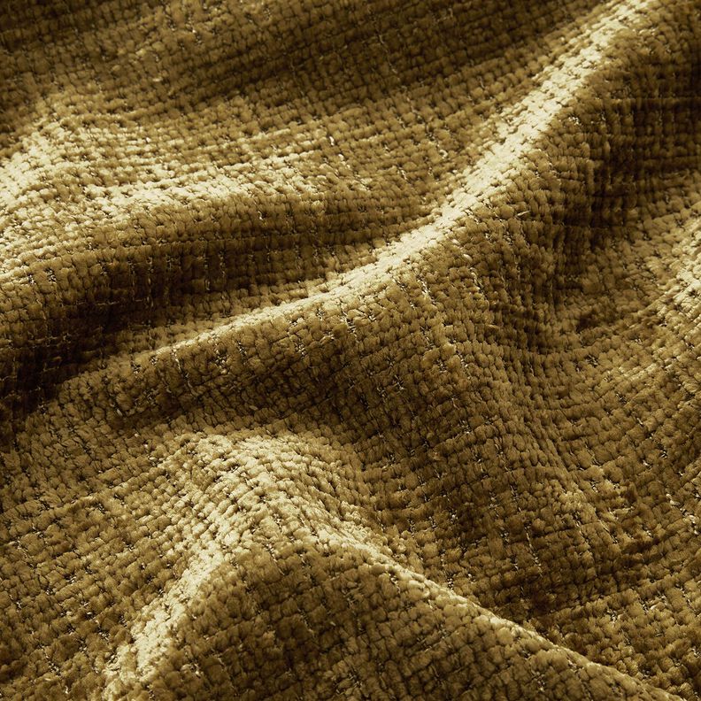 Polsterstof Chenille Ensfarvet – olivengrøn,  image number 2