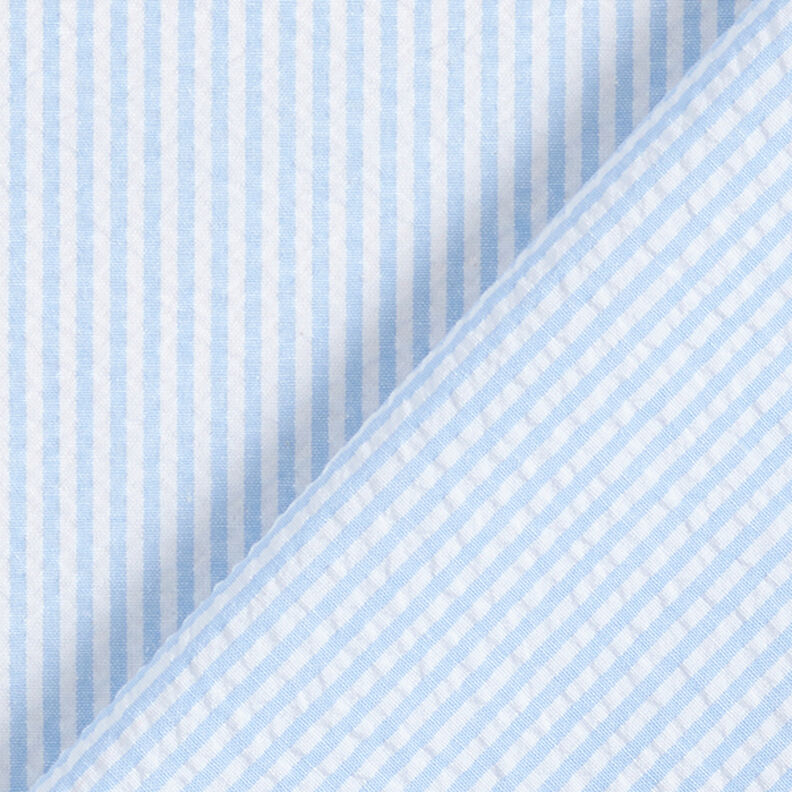 Bæk og bølge Bomuldsmiks striber – lyseblå/uldhvid,  image number 4