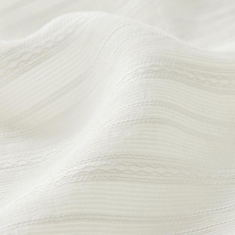 let blusestof med gennemsigtige striber – hvid,  image number 2