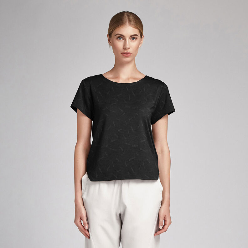 Jacquard dobby striber – sort,  image number 6