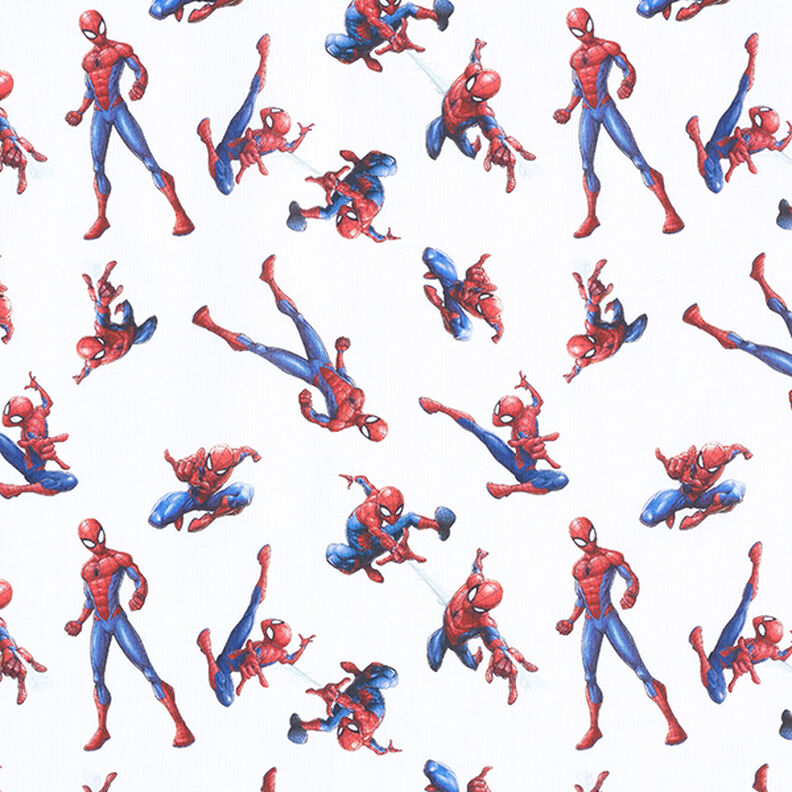 Cretonne Licensstof Spiderman | Marvel – hvid,  image number 1