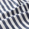 Bomuldsstof Cretonne maritime striber – sort-blå/lys taupe,  thumbnail number 2
