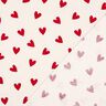 Bomuldsflonel hjerter | Poppy Fabrics – elfenben/karminrød,  thumbnail number 4