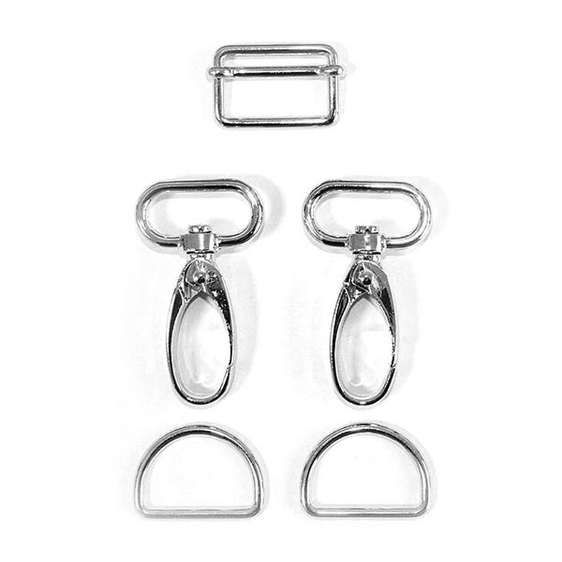 Tasker tilbehør Set [ 5-delt | 25 mm] – sølv metallisk,  image number 2