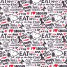 Bomuldspoplin, licensstof, Snoopy graffiti | Peanuts ™ – hvid,  thumbnail number 1