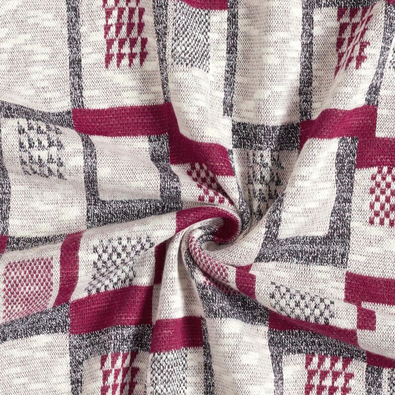 strikstof grafisk glittermønster – bær/hvid,  image number 4