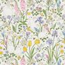 Dekorationsstof Halvpanama kaniner på blomstereng – elfenben/lys rosa,  thumbnail number 1