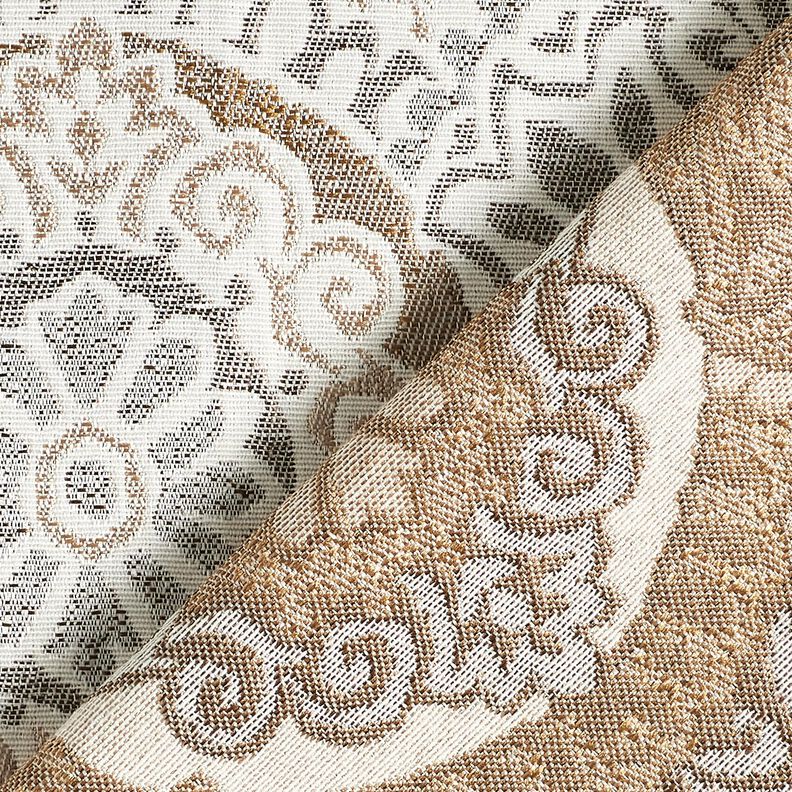 Dekorationsstof Jacquard elegante fliser – anemone/lysebeige,  image number 4