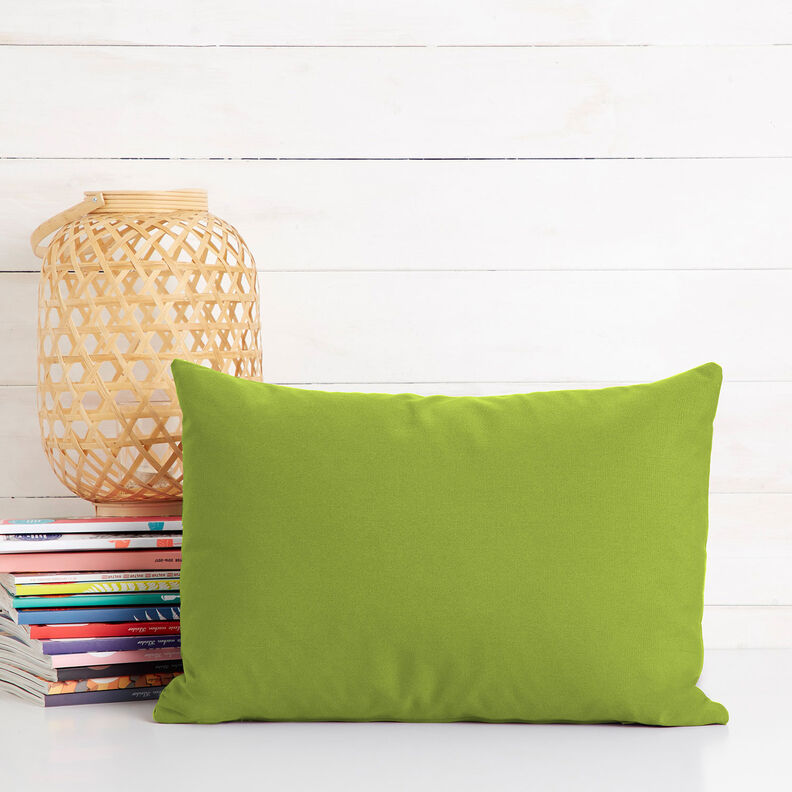 Bomuldsstof Cretonne Ensfarvet – æblegrøn,  image number 9