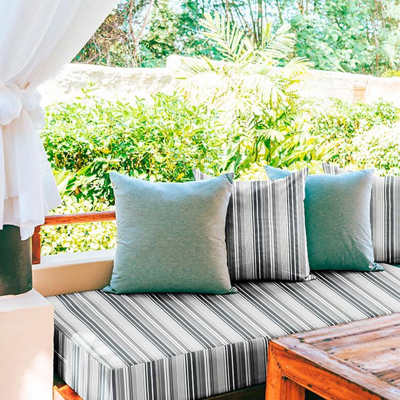 Markisestof blandede striber – lysegrå/mørkegrå,  image number 10