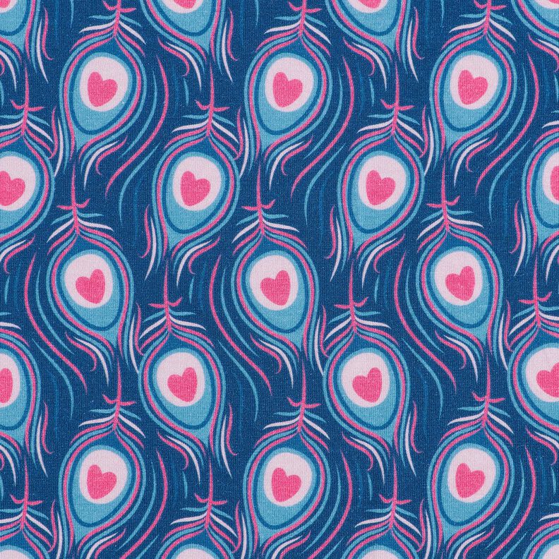 Bomuldsjersey Pavo | Stoff&Liebe – kongeblå/intens pink,  image number 1