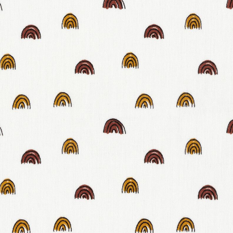 Musselin små regnbuer, glat – elfenben/karrygul,  image number 1