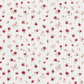 Ajour Bomuldsjersey små blomster – elfenben, 