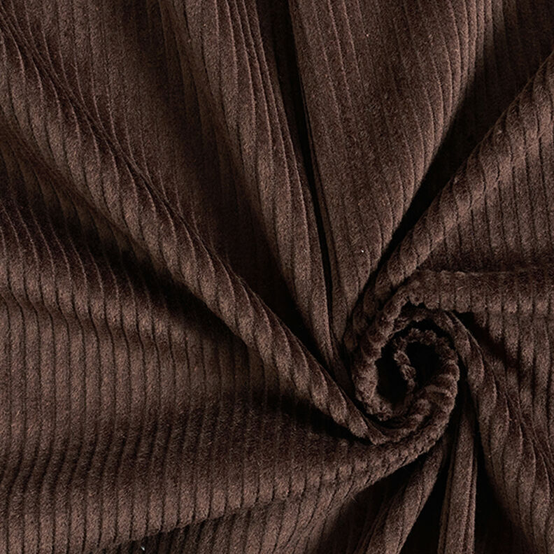 Bred cord forvasket Ensfarvet – mørkebrun,  image number 1