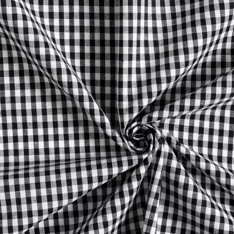 Bomuldsstof Vichy tern 0,5 cm – sort/hvid,  image number 3
