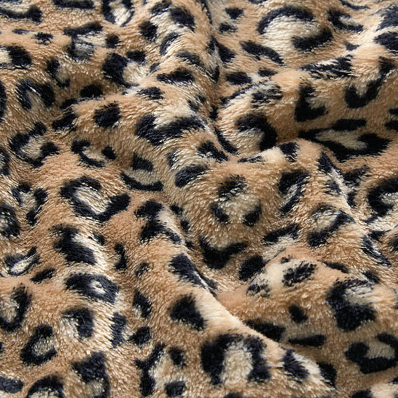 Hyggefleece leopardmønster – mellembrun,  image number 2