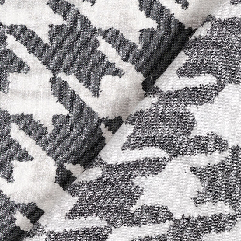 Viskose-miks metallic-glans hanefjeds – sort/hvid,  image number 5