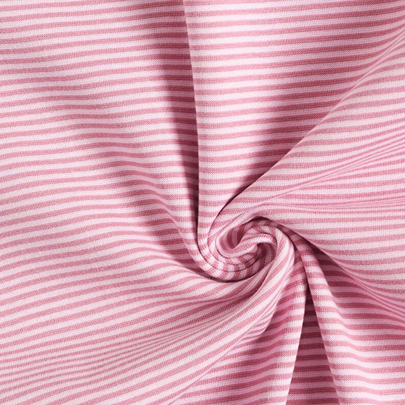 Ribvævet, rørformet stof smalle cirkler – gammelrosa/rosa,  image number 3