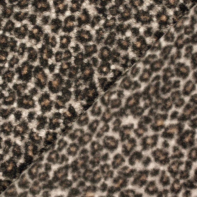 strick-Bouclé leopard – sort/råbrun,  image number 4