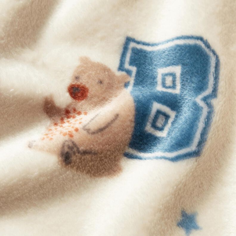 Hyggefleece collagejakke-stil – lysebeige/blå,  image number 5