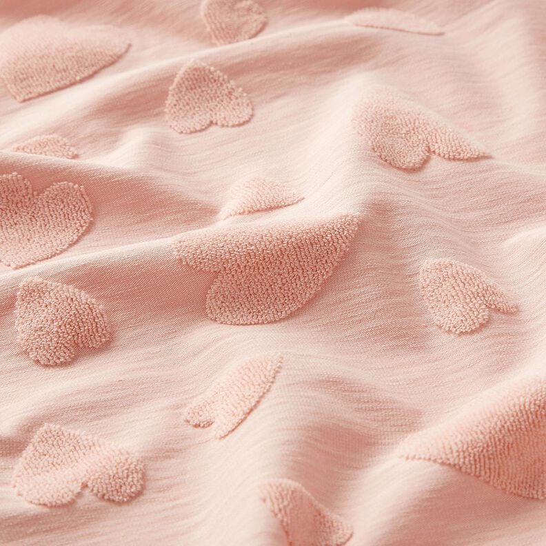 frottéjersey hjerter – rosé,  image number 3