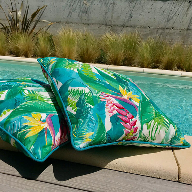 Outdoorstof Canvas tropisk urskov – azur,  image number 6