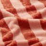 Frottéstof Bambus blokstriber – rød/hummerfarvet,  thumbnail number 3