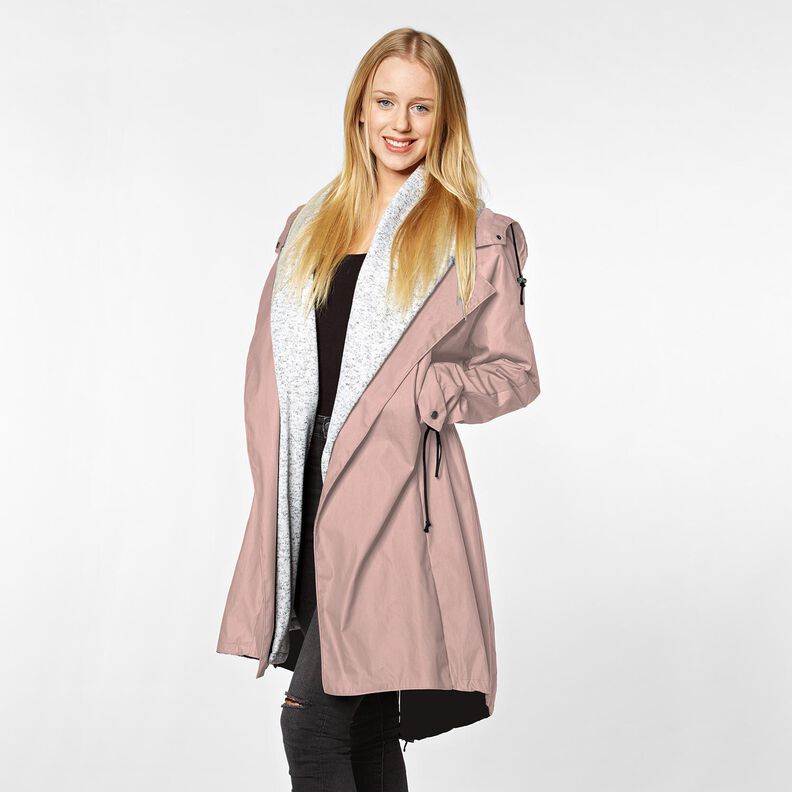 Stof til regnjakker ensfarvet – lys gammelrosa,  image number 8