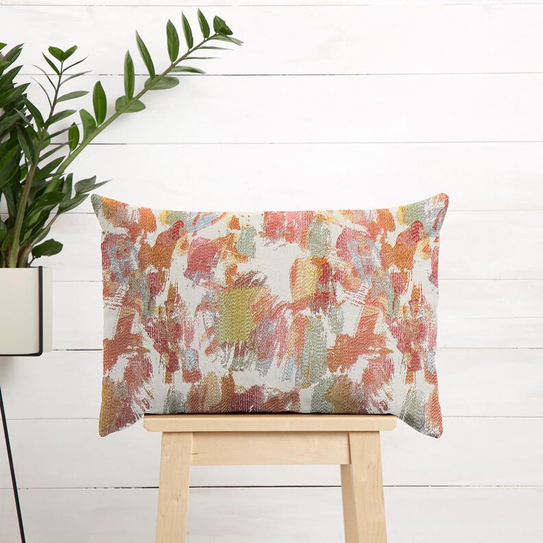 Dekorationsstof Gobelin abstrakt kunst – lysebeige/lyse bær,  image number 5