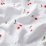 Musselin/Dobbelt-Crincle stof Akvarel kirsebær Digitaltryk – hvid,  thumbnail number 2