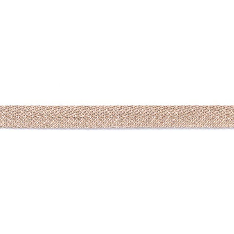 Vævet bånd Metallisk [9 mm] – anemone/sølv metallic,  image number 2