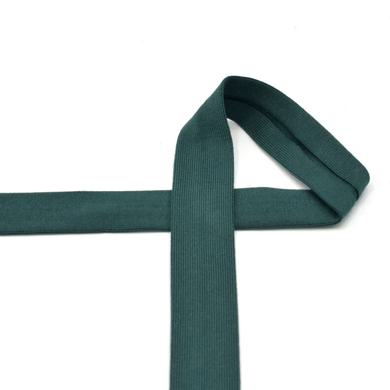 Skråbånd Bomuldsjersey [20 mm] – mørkegrøn,  image number 2