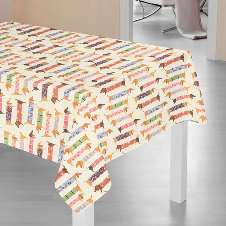 Panama Digitaltryk Gravhund – creme,  image number 6