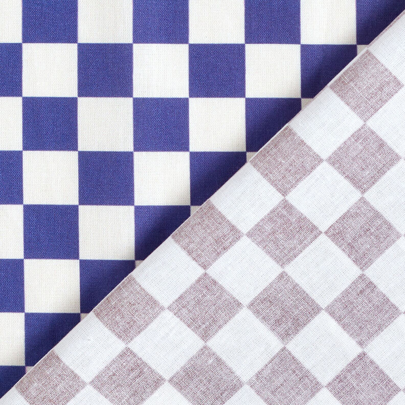 GOTS Bomuldspoplin skakbræts-mønster farveforløb | TCC x LOOKS by Wolfgang Joop –,  image number 6