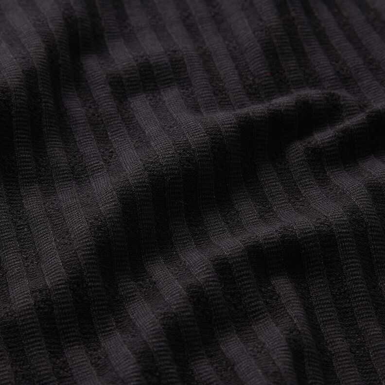 Rib-jersey strikkemønster – sort,  image number 2
