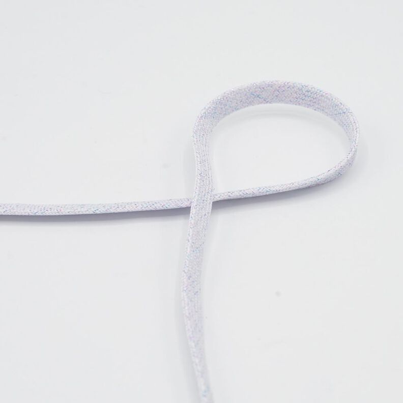 Flad kordel Hættetrøje Lurex [8 mm] – hvid/syren,  image number 1