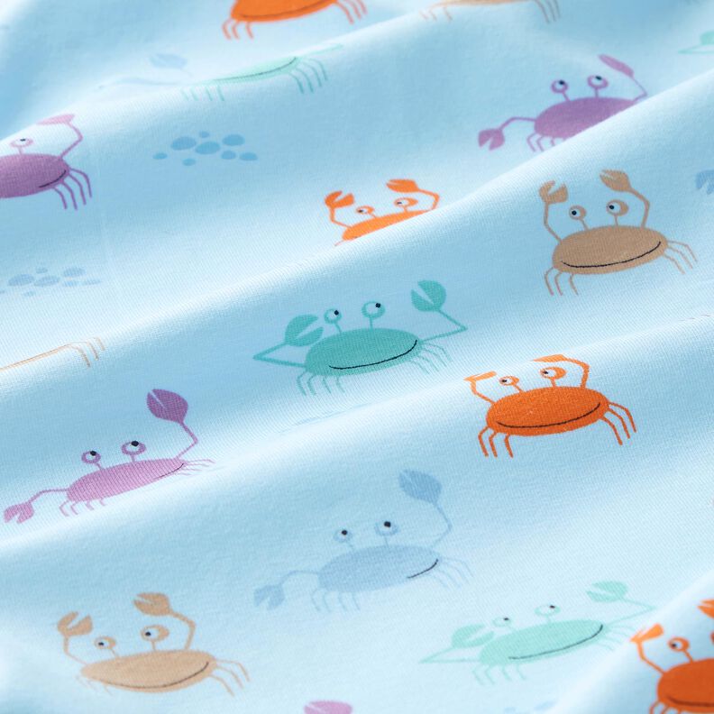 Bomuldsjersey søde krabber – babyblue,  image number 2