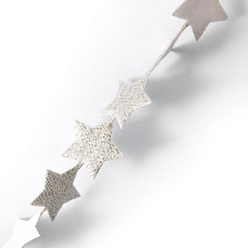 Selvklæbende stjerneguirlande [20 mm] - sølv metalliskfarvet,  image number 2