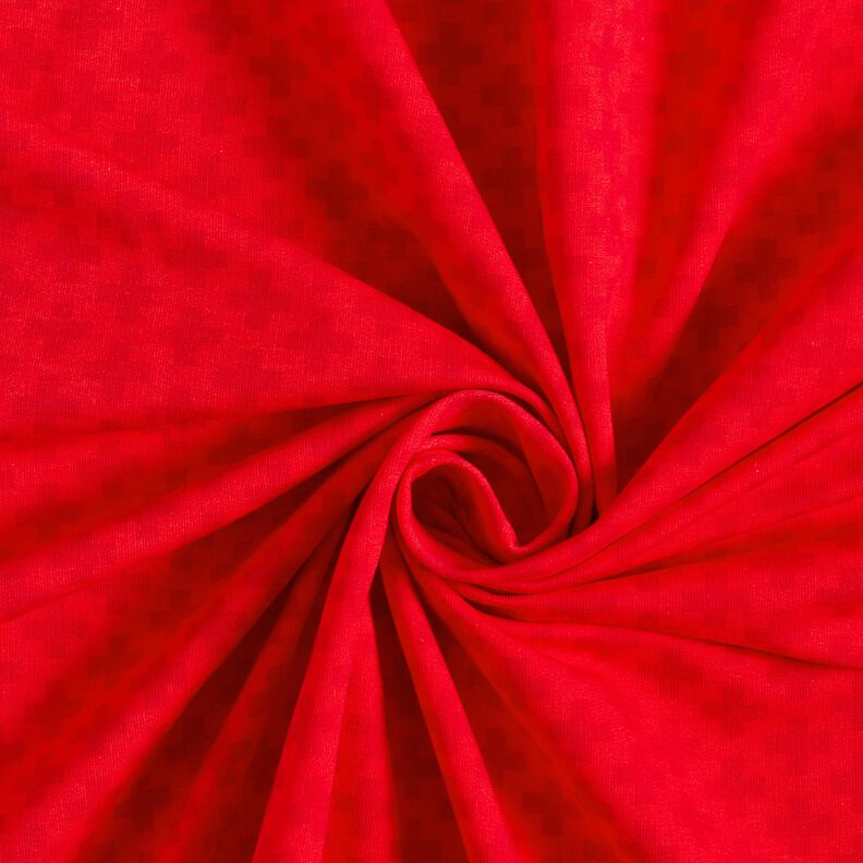 French Terry Sommersweat Bordure-stof Vær akutlæge for en dag – rød/sølvgrå,  image number 3