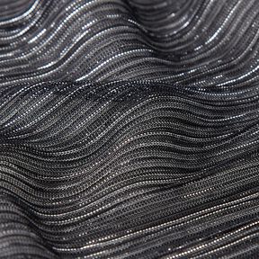 Gennemsigtig plissé glitterstriber – sort, 
