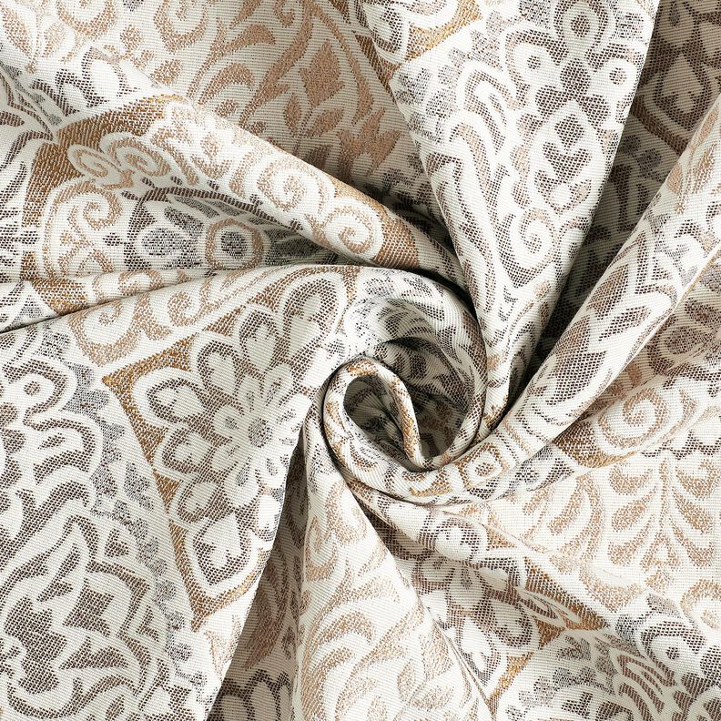 Dekorationsstof Jacquard elegante fliser – anemone/lysebeige,  image number 3